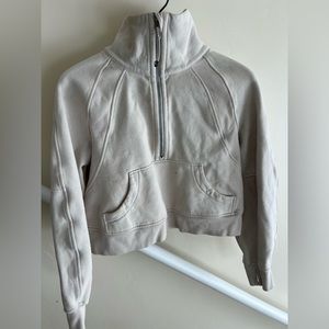 Lululemon Funnel Neck Scuba, White Opal, XS/S